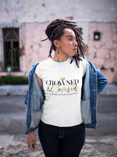 Crowned & Covered Signature Ladies Tee (WHITE)