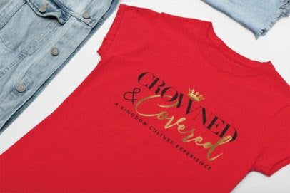 Crowned & Covered Signature Ladies Tee (RED)