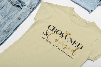 Crowned & Covered Signature Ladies Tee-(HIGH SHORES)